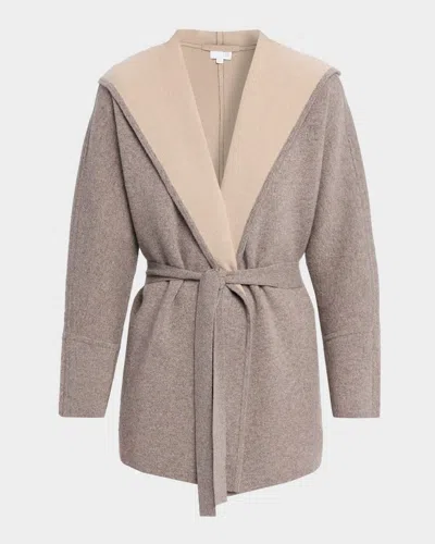 Tse Cashmere Cashmere Reversible Hooded Cardigan In Neutral
