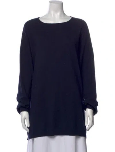 Pre-owned Tse Cashmere Cashmere Scoop Neck Sweater In Blue