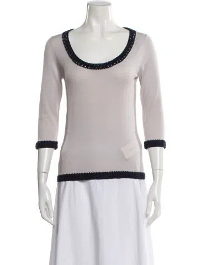 Pre-owned Tse Cashmere Cashmere Scoop Neck Sweater In Gray