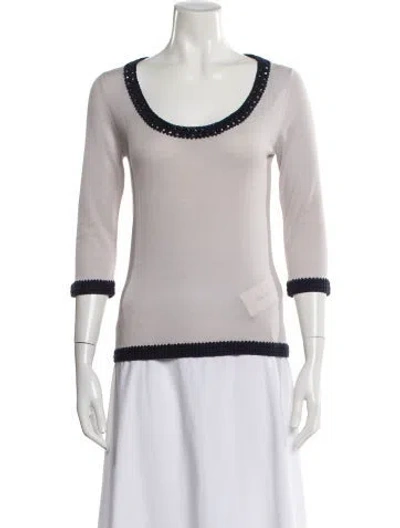 Pre-owned Tse Cashmere Cashmere Scoop Neck Sweater In Grey