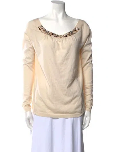 Pre-owned Tse Cashmere Cashmere Scoop Neck Sweater In Neutral
