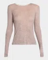 Tse Cashmere Cashmere Sheer Abstract-print Top In Pink