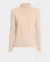 Tse Cashmere Cashmere Side-tie Turtleneck In Gray