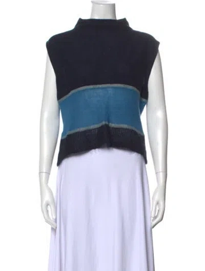 Pre-owned Tse Cashmere Cashmere Striped Sweater In Blue
