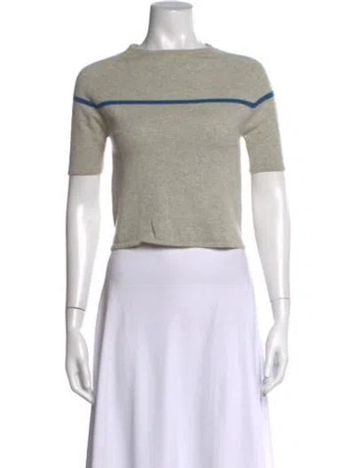Pre-owned Tse Cashmere Cashmere Striped Sweater In Grey
