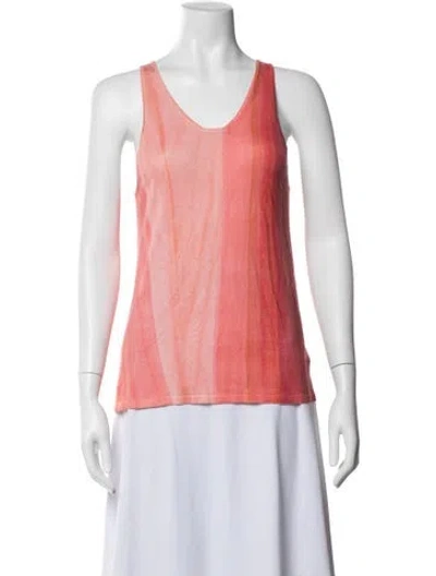 Pre-owned Tse Cashmere Cashmere Striped Top In Red