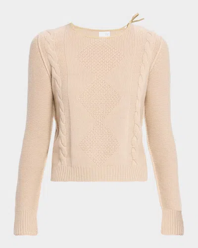 Tse Cashmere Cashmere Textured Crewneck Sweater In Brown
