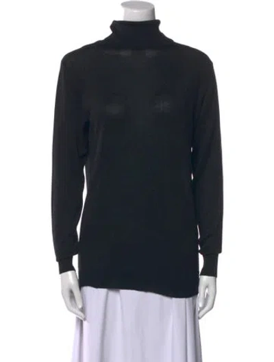 Pre-owned Tse Cashmere Cashmere Turtleneck Sweater In Black