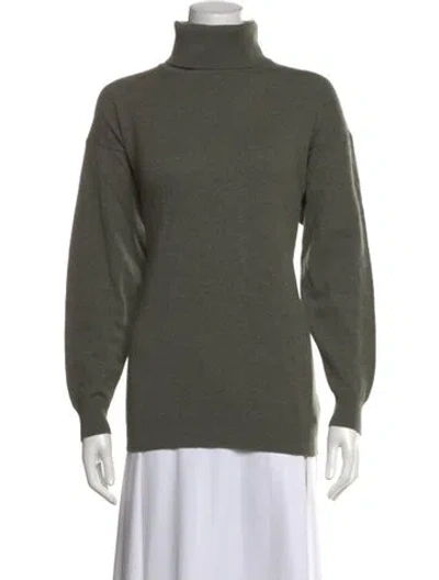 Pre-owned Tse Cashmere Cashmere Turtleneck Sweater In Green