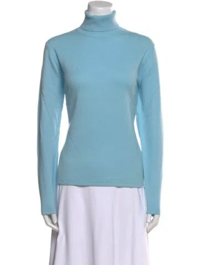 Pre-owned Tse Cashmere Cashmere Turtleneck Sweatshirt In Blue