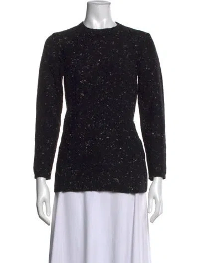Pre-owned Tse Cashmere Cashmere Tweed Pattern Sweater In Black