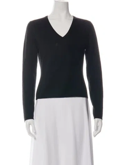 Pre-owned Tse Cashmere Cashmere V-neck Sweater In Black