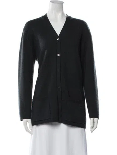 Pre-owned Tse Cashmere Cashmere V-neck Sweater In Black