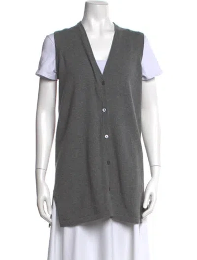 Pre-owned Tse Cashmere Cashmere V-neck Sweater In Gray