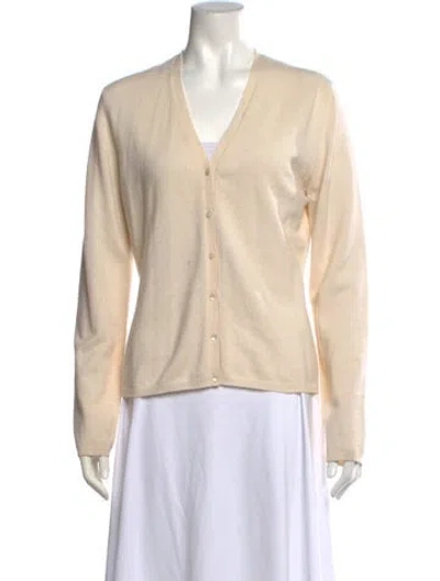 Pre-owned Tse Cashmere Cashmere V-neck Sweater In Neutral