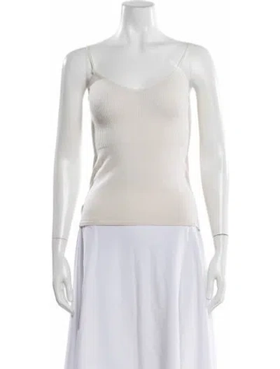 Pre-owned Tse Cashmere Cashmere V-neck Top W/ Tags In Brown