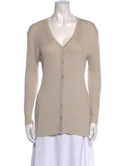 Pre-owned Tse Cashmere Cashmere V-neck Tunic In Neutral