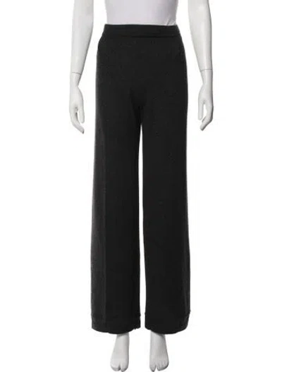 Pre-owned Tse Cashmere Cashmere Wide Leg Pants In Black