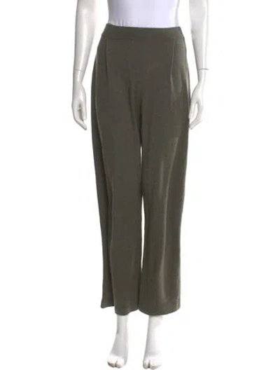 Pre-owned Tse Cashmere Cashmere Wide Leg Pants In Green