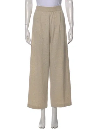 Pre-owned Tse Cashmere Cashmere Wide Leg Pants In Neutral