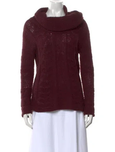 Pre-owned Tse Cashmere Cowl Neck Sweater In Burgundy