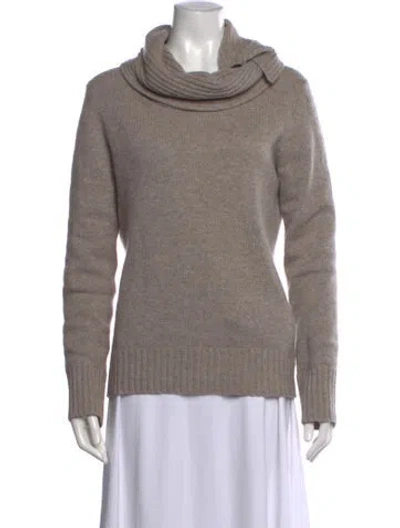 Pre-owned Tse Cashmere Cowl Neck Sweater In Gray