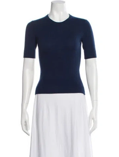 Pre-owned Tse Cashmere Crew Neck Sweater In Blue
