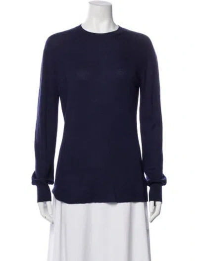 Pre-owned Tse Cashmere Crew Neck Sweater In Blue