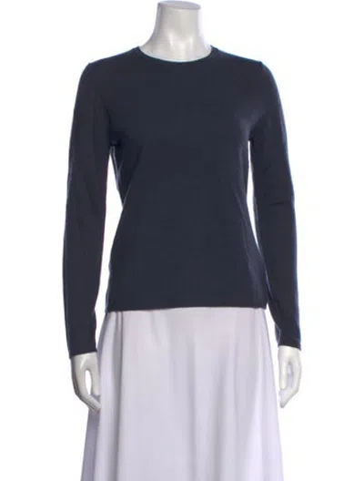 Pre-owned Tse Cashmere Crew Neck Sweater In Blue