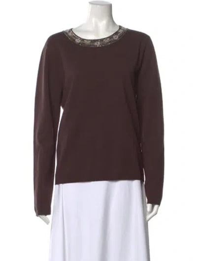 Pre-owned Tse Cashmere Crew Neck Sweater In Brown