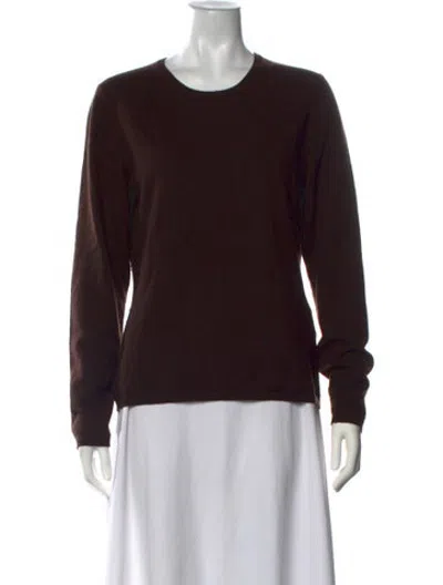 Pre-owned Tse Cashmere Crew Neck Sweater In Brown