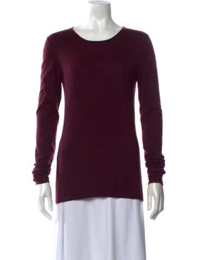 Pre-owned Tse Cashmere Crew Neck Sweater In Burgundy