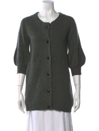 Pre-owned Tse Cashmere Crew Neck Sweater In Green