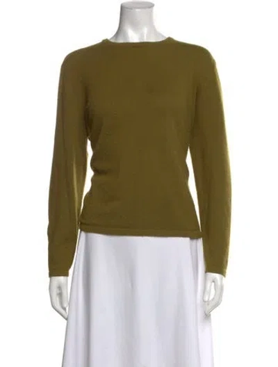 Pre-owned Tse Cashmere Crew Neck Sweater In Green