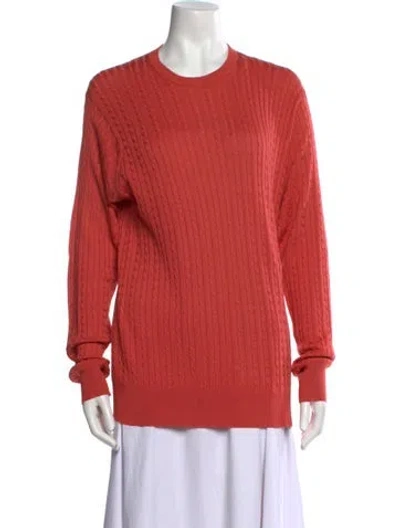 Pre-owned Tse Cashmere Crew Neck Sweater In Orange