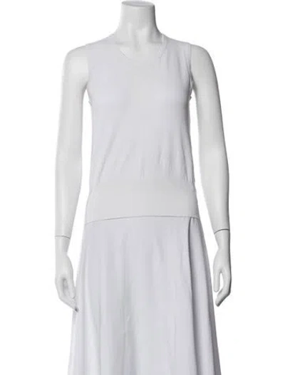 Pre-owned Tse Cashmere Crew Neck Sweater In White