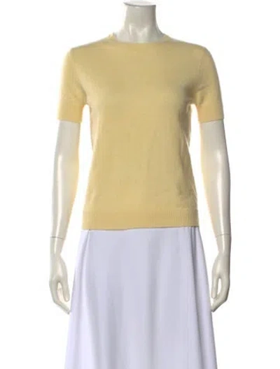 Pre-owned Tse Cashmere Crew Neck Sweater In Yellow