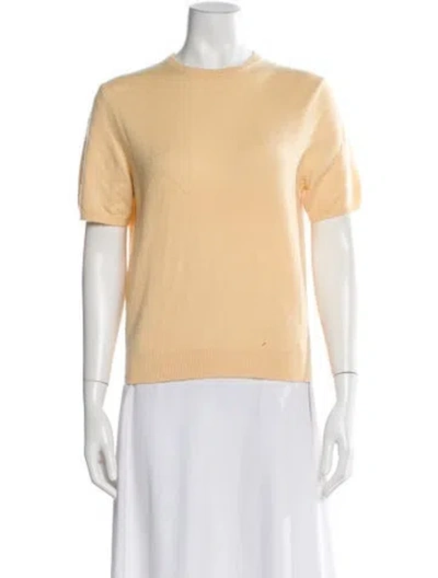 Pre-owned Tse Cashmere Crew Neck Sweater In Yellow