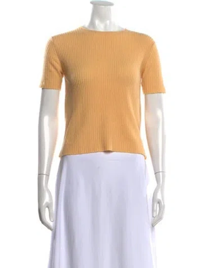 Pre-owned Tse Cashmere Crew Neck Sweater In Yellow