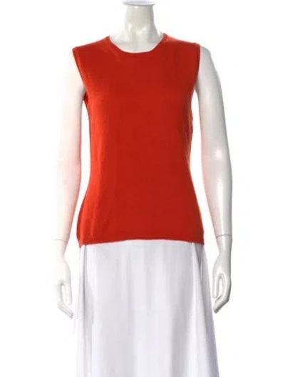 Pre-owned Tse Cashmere Crew Neck Top In Orange