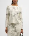 TSE CASHMERE DOTTED BOILED CASHMERE TOP