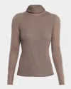 Tse Cashmere Featherweight Cashmere Turtleneck In Brown
