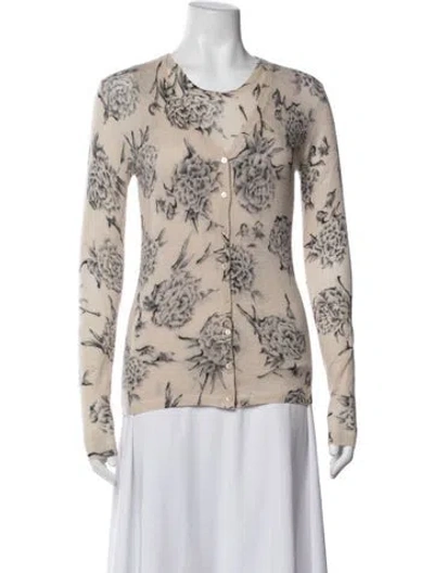 Pre-owned Tse Cashmere Floral Print Set In Neutrals