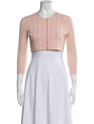 Pre-owned Tse Cashmere Floral Print Sweater In Pink