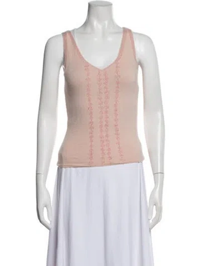 Pre-owned Tse Cashmere Floral Print Sweater In Pink
