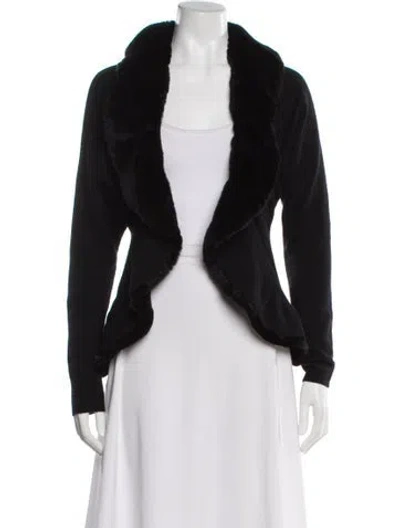 Pre-owned Tse Cashmere Fur Jacket In Black