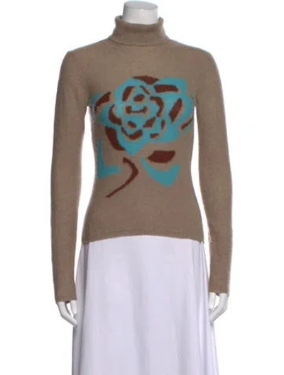 Pre-owned Tse Cashmere Graphic Print Sweater In Brown/neutrals