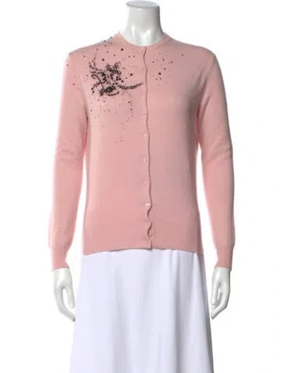 Pre-owned Tse Cashmere Graphic Print Sweater In Pink