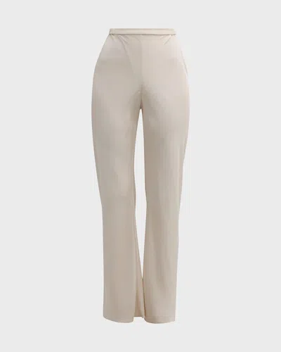 Tse Cashmere High-rise Straight-leg Silk Pants In Creme