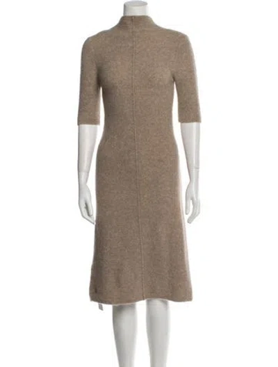 Pre-owned Tse Cashmere Knee-length Dress In Neutral